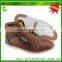 fashion lightweight waterproof middle heel jeans leather boots men