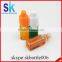 10ml square clear PET plastic bottle child tamperproof cap with press in tip