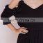 cheesecloth cold shoulder skater dress black