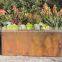 Corten Steel Rectangular Flower Planter with Traditional Complement                        
                                                Quality Choice