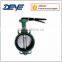 Orange Color Double Shaft Lug Butterfly Valve With Heavy Lever Hydraulic