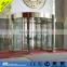 2 wing revolving door, tempered glass, stainless steel surface