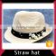 Customized panama straw baseball cap