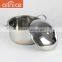 Allnice-5pcs set mirror polishing straight stainless steel soup pot with steel cover and handle