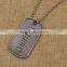 Stainless steel engrave blank dog tag with necklaces