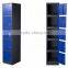 Fashion hot sales single 5 door blue color steel locker for hanging clothes