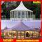 Hexagonal Gazebo Glass Solid Wall Pagoda Tent with Dia 6m, Dia 8m, Dia 10m, Dia 12m