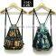 2016 Recycle two strings sport travel T-shirt bag rucksack
