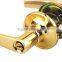 American style security Satin Brass finish zinc handles door lever lock for both right and left side