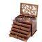 Antique wooden folding jewelry box with cheap price