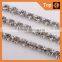 Fashion silver painted good quality roll glass cup chain
