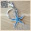 Zinc Alloy Material Key Ring Blue Star Keychain For Best Gifts