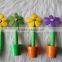 new design colorful flower shape set metal soft pvc pen magnet