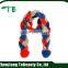 blue fleece animal scarf