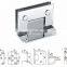 Typical square straight edge 90degree Double side stainless steel bathroom glass clamp glass door hinge
