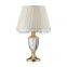 Best selling decorative table lamp made in china crystal work table lamp with fabric shades