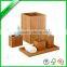 Classic bamboo china bathroom accessory 4 piece set