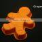 BPA Free Gingerbread man shape silicone bakeware Chocolate molds cake tools