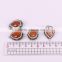 Water Drop Orange Cat Eye Stone Connectors, Pave Rhinestone Crystal Jewelry Gemstone Charm Beads For Jewelry Making