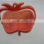 2015 New Year House Gift Display Red Bamboo Wood Apple Collapsible Fruit and Bread Rack Floding Basket