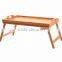 Bamboo Bed Tray Folding Breakfast TV Laptop Tray Table Hospital Serving Tray w' Handles Foldable Legs