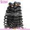 Double Drawn 100% Virgin Real Brazilian Hair Weft Cheap Deep Wave Human Hair Weft