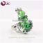 Wholesales Fashion Glass Bottle Women Ring Adjustable Size Essential Oil Rings Perfume Ring
