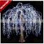 High artificial led willow tree light/white outdoor led weeping willow light tree