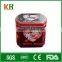 Decorative tin money box with lock and key