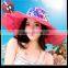 2016 hot sell new ladies women foldable sun hat beach hat for outdoor UV protection