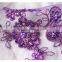 High Quality Bridal Lace Fabric wholesale African elegant purple beads dress lace fabric