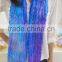 New design wrinkle silk scarf with wave line for women accessories