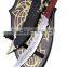 47.5" overall, Roman sword, cast aluminum handle, with wooden plaque