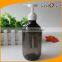 500ml Grey Boston Round Plastic Bottle With White Lotion Dispenser