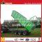 2017 NEW Hydraulic Lifting Side Dump Drawbar Rear Grain Tipper Trailer For Sale