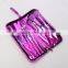 8Pcs Purple Private Label Makeup Brushes Shiny Cosmeticos Set with Beauty Bag