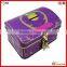 Convenient carrying handle rectangle lunch box tin can
