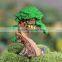 Custom resin crafts garden decor artificial miniature tree house gnome