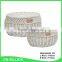 Set 2 wholesale hand woven white willow basket with lid for storage