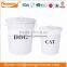 Hot Sale White Round Metal pet food storage container