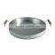 Round Galvanized Zinc Metal Serving Tray/ Party Tray