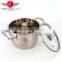 Longfei Stainless Steel Handle Hign Pot/ Stock Pot/ Soup Pot With Glass Lid