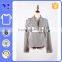 Fall coat wide yoke functional warp front zipper zebra stripes coat