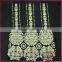 Gold metallic mirror work embroidered tulle fabric, elegant embroidered fabric lace