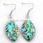 teardrop paua shell earrings handmade cut out mosaic earrings pure natural abalone shell earrings