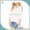 contemporary open-shoulder white loose fit casual shirts women