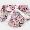 Soft Cotton Pink Flower Infant Baby Vintage Diaper Bloomer Matching Headband