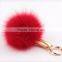 Myfur Custom Beautiful Colors Large Fox Fur Ball Phone Pendant Fox Fur Pompom Key Chain