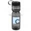 USA Made 28 oz Transparent Sports Bottle With Tethered Lid - BPA/BPS-free, FDA compliant and comes with your logo