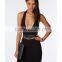 Sexy deep plunge neck bodycon fit dress designer one piece party dress